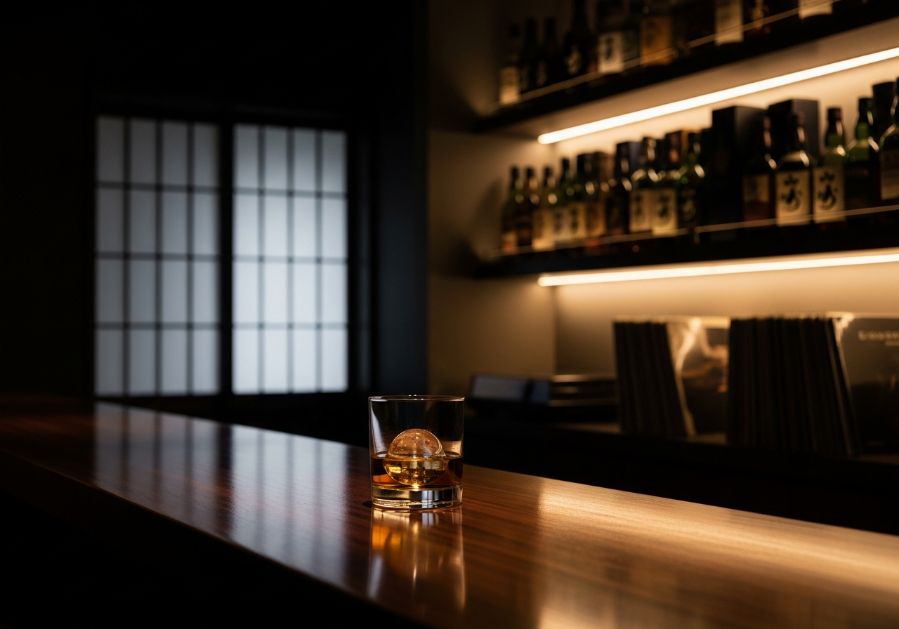 コンセプトの締め写真（余白のあるバー空間）